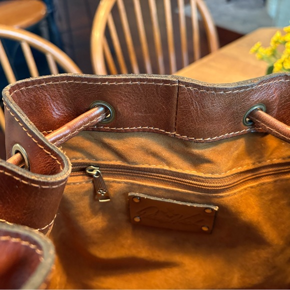 Patricia Nash Rich Brown Leather Shoulder Bag - Picture 5 of 7